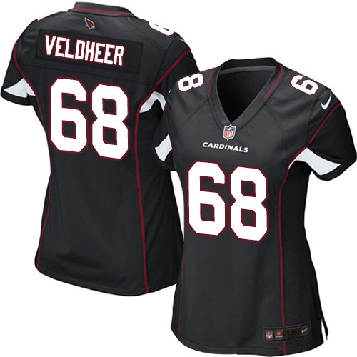 Women's Game Jared Veldheer Nike Jersey Black Alternate - #68 NFL Arizona Cardinals